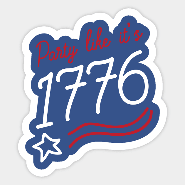 Party like it's 1776. Sticker by PodDesignShop